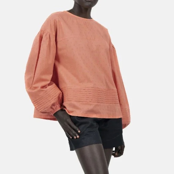 1 People organic cotton Strasbourg Spring Summer Blouse in Peonidin - Picture 1 of 9